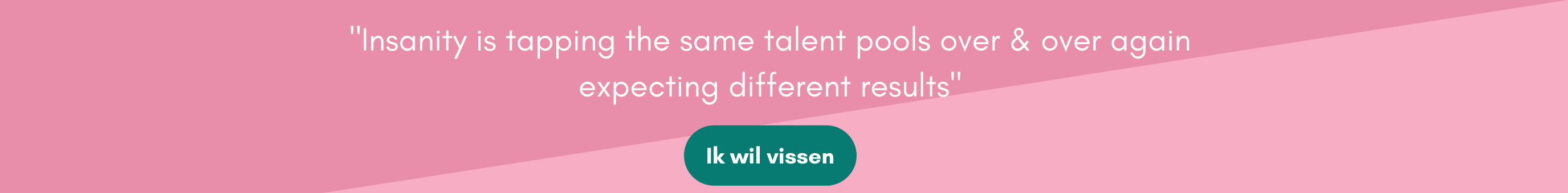 “De war for talent woedt hevig maar de talentenvijver waarin iedereen vist, is leeg. Dus hebben wij een nieuwe vijver gecreëerd”