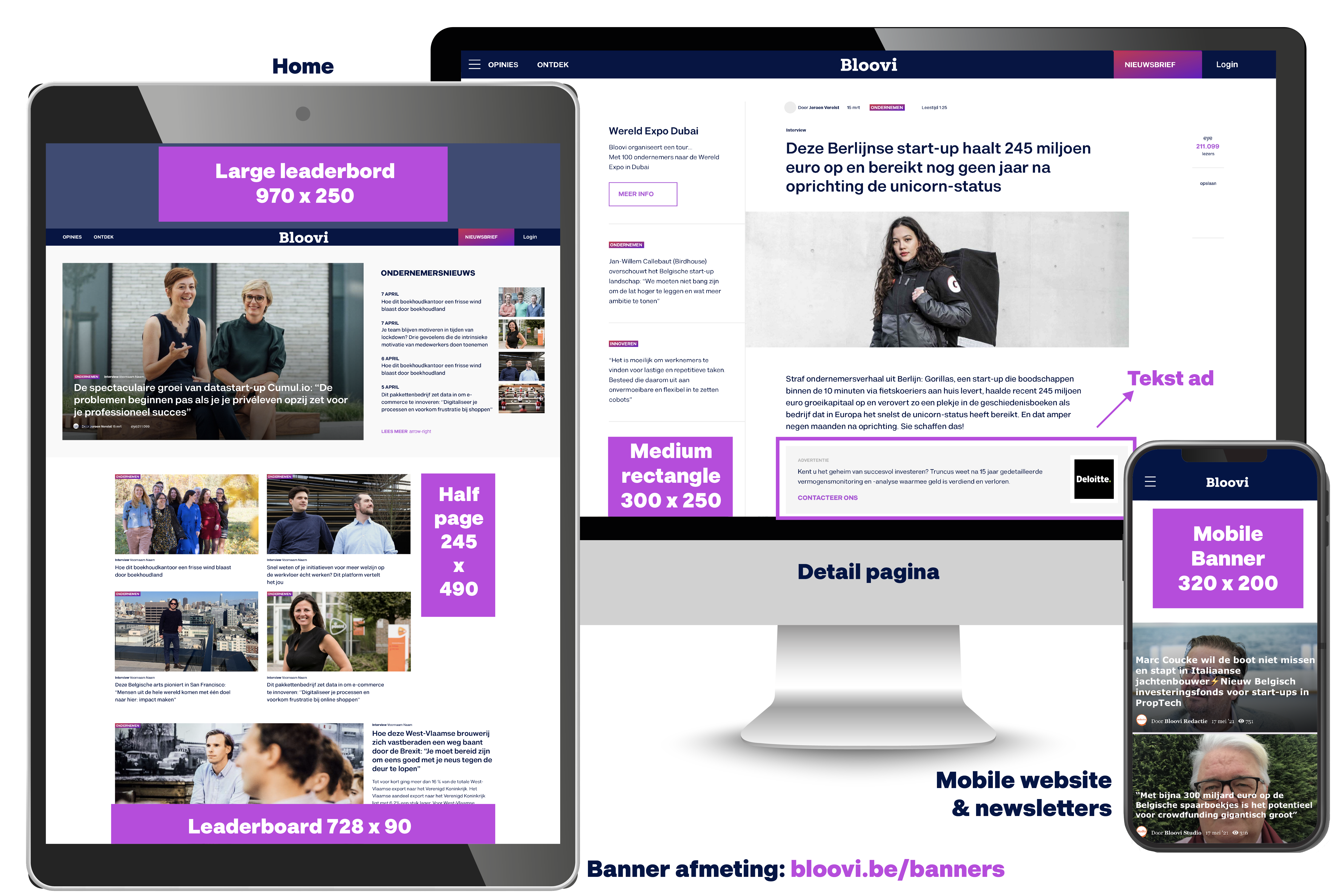 Bloovi banners overzicht